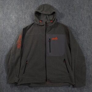 Norfin Jacket Mens 3XL Gray Fleece Hooded Full Zip Ultimate‎ Protection Outdoor